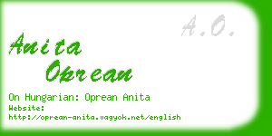 anita oprean business card